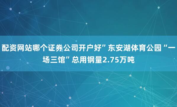 配资网站哪个证券公司开户好”东安湖体育公园“一场三馆”总用钢量2.75万吨